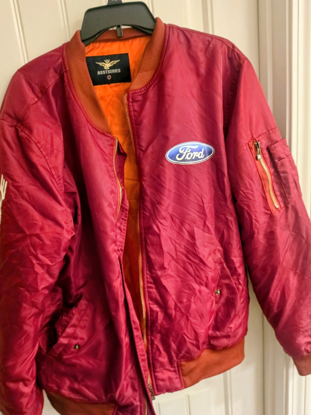 Ford Burgundy Bomber Jacket by